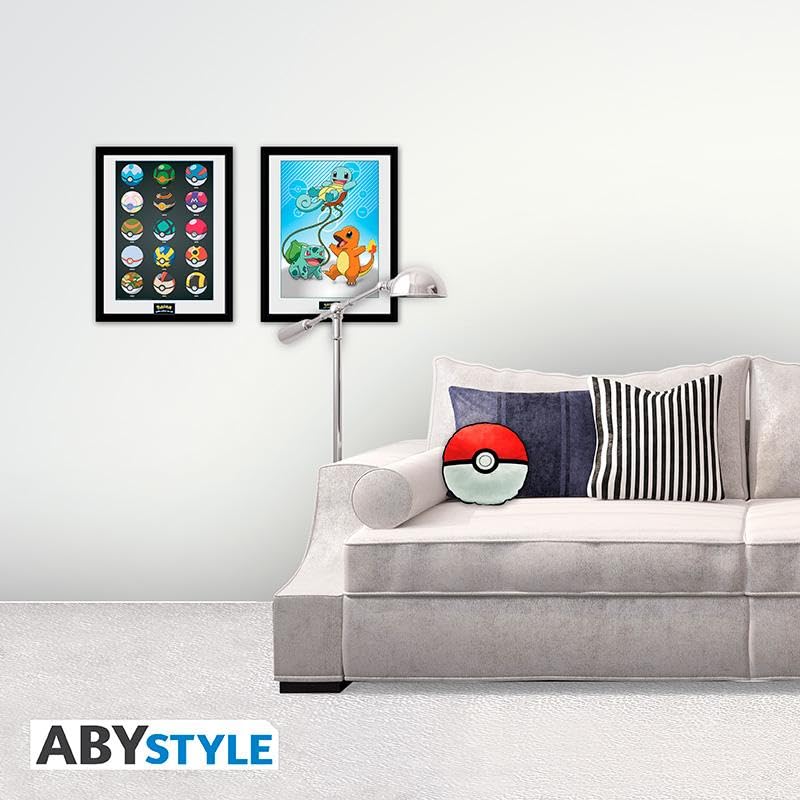 Abystyle Pokemon Pokeball Cushion, 33 cm x 33 cm x 8 cm Size, Red